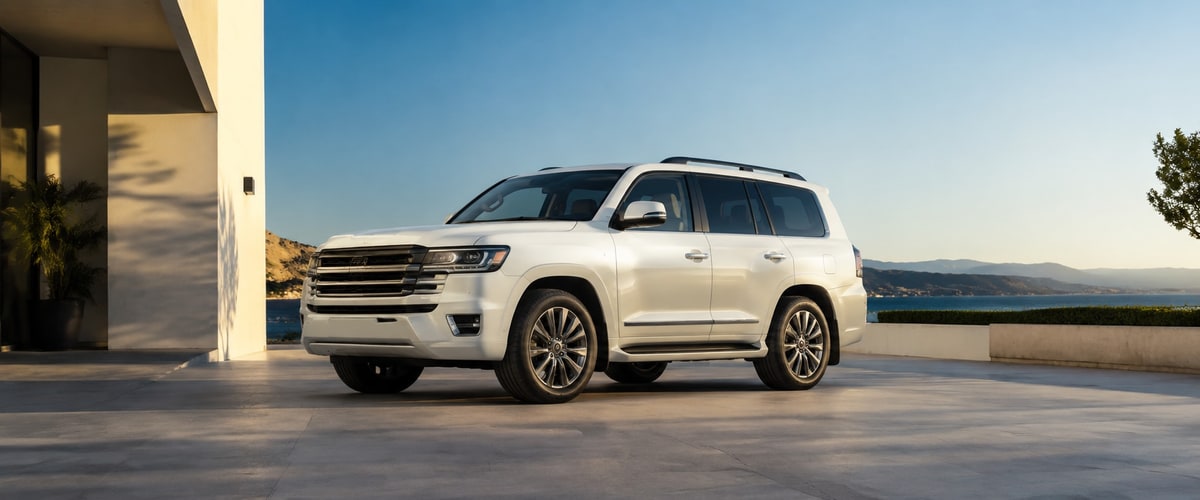 Full-size SUV rental parked and ready for pickup in Houston