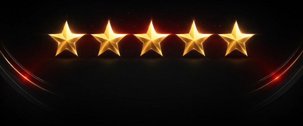 Five-star review graphic representing real DriveonHTX guest reviews from Houston rentals