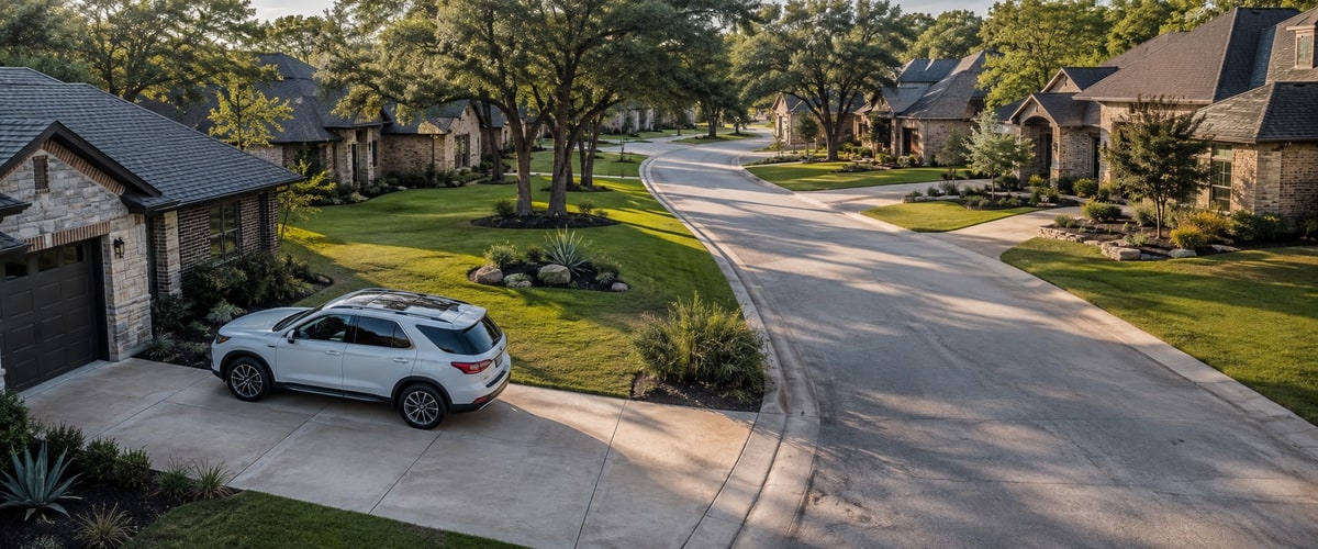 Map view of Houston-area neighborhoods served by DriveonHTX car rental