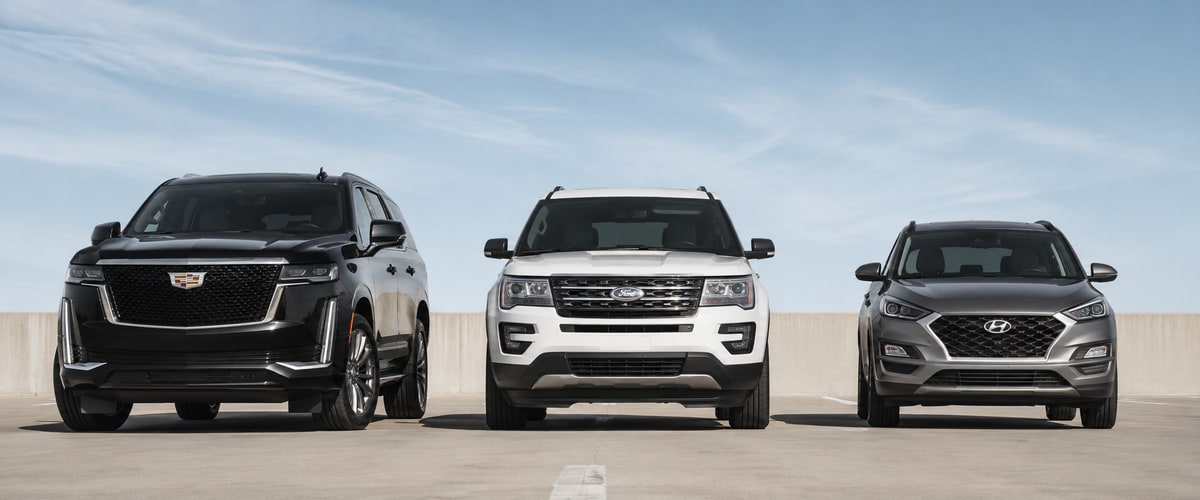 Fleet of SUVs available at DriveonHTX Houston
