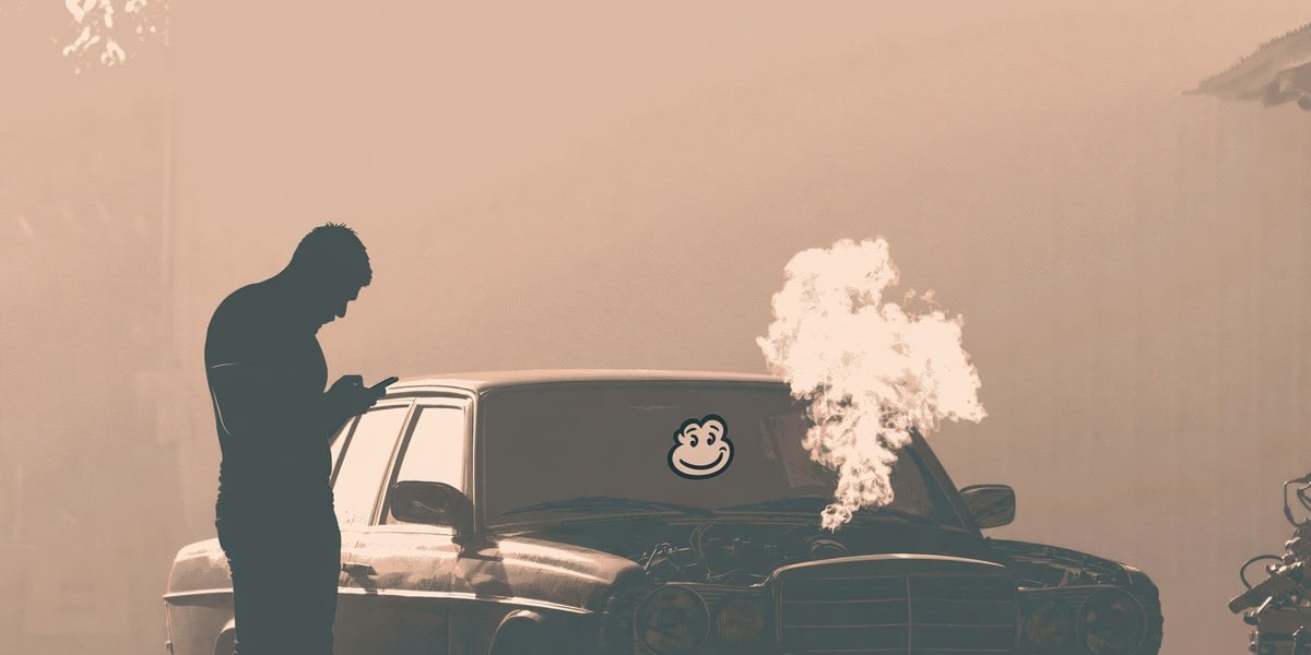 Lighthearted illustration of a happy face on a car, representing getting back to a normal routine with a rental