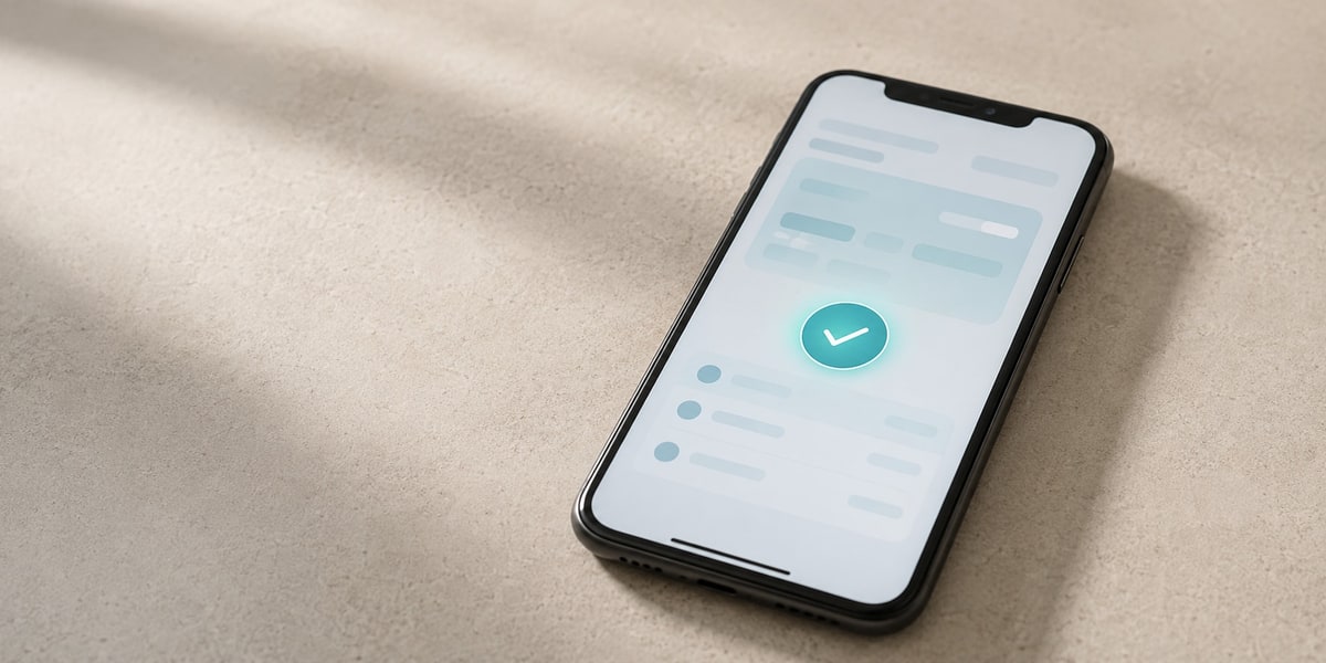 Guest checking their bank app after a rental deposit release