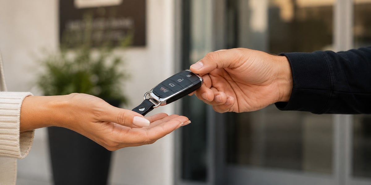 Direct car key handoff at DriveonHTX