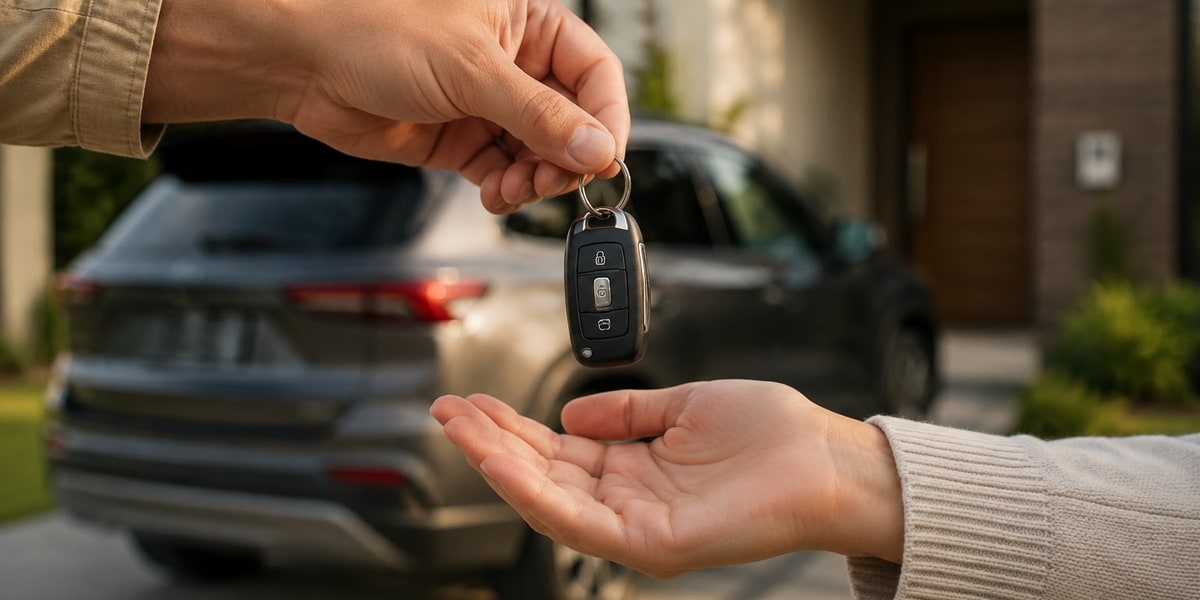DriveonHTX vehicle parked and ready for a delivered rental handoff