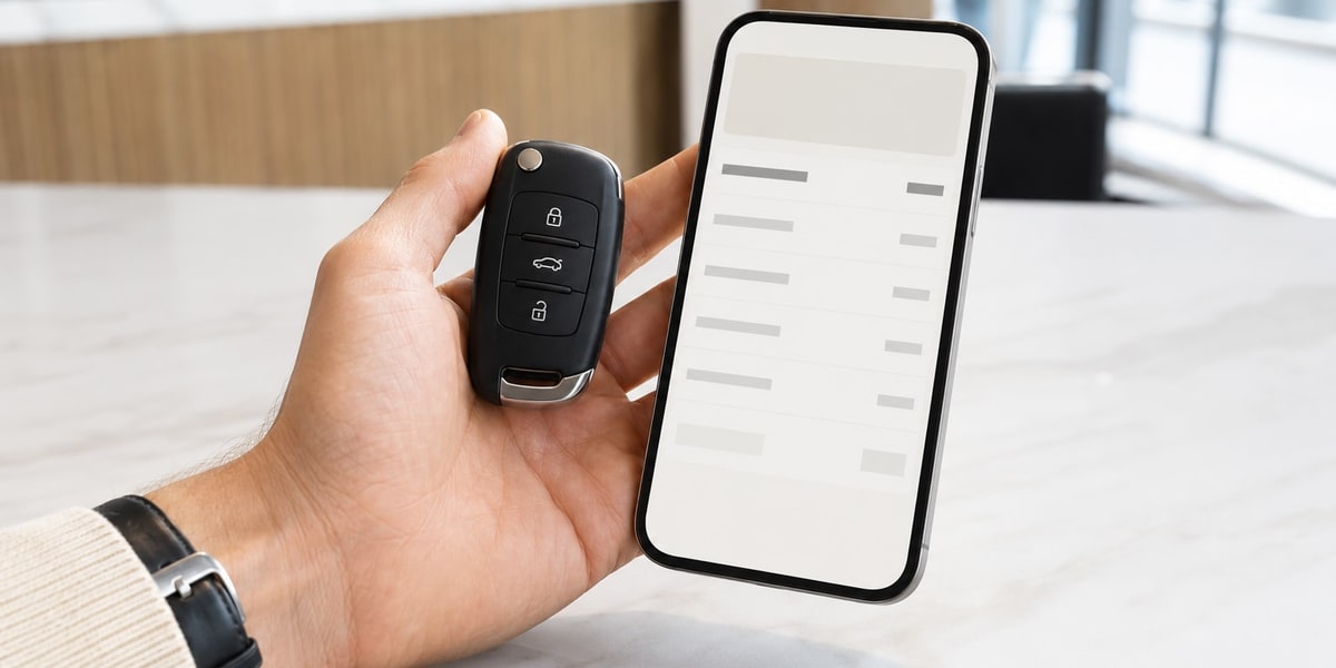 Close-up of a rental car agreement highlighting fees and mileage terms